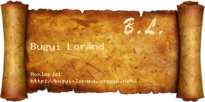 Bugyi Loránd névjegykártya